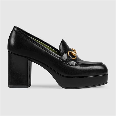 gucci leather platform loafers|Gucci platform loafers sale.